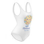 Funny heart White One-Piece Swimsuit - Alivwood