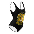 Flower+Prosecco+gifts Black One-Piece Swimsuit - Alivwood
