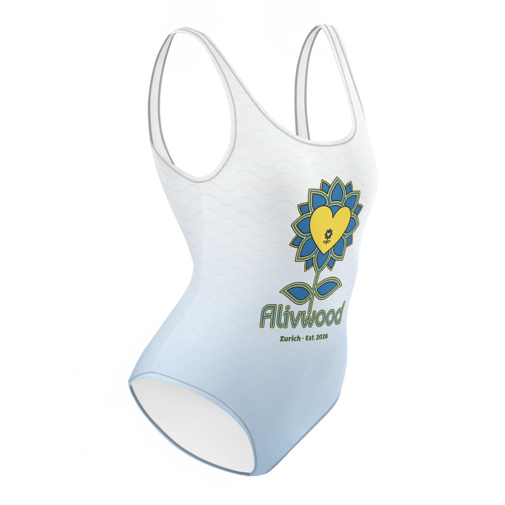 Alivwood 50Shades W/Blue One-Piece Swimsuit - Alivwood