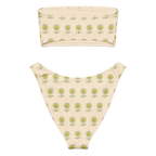 Flower Papaya Whip Recycled bandeau bikini - Alivwood