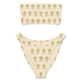 Flower Papaya Whip Recycled bandeau bikini - Alivwood