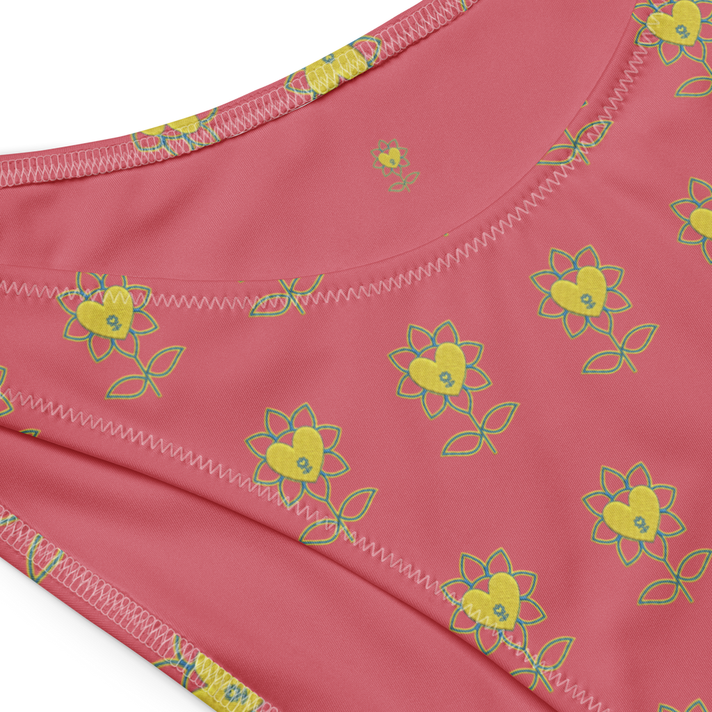 Flower Cabaret Recycled bandeau bikini - Alivwood