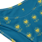 Flower Cerulean Recycled bandeau bikini - Alivwood