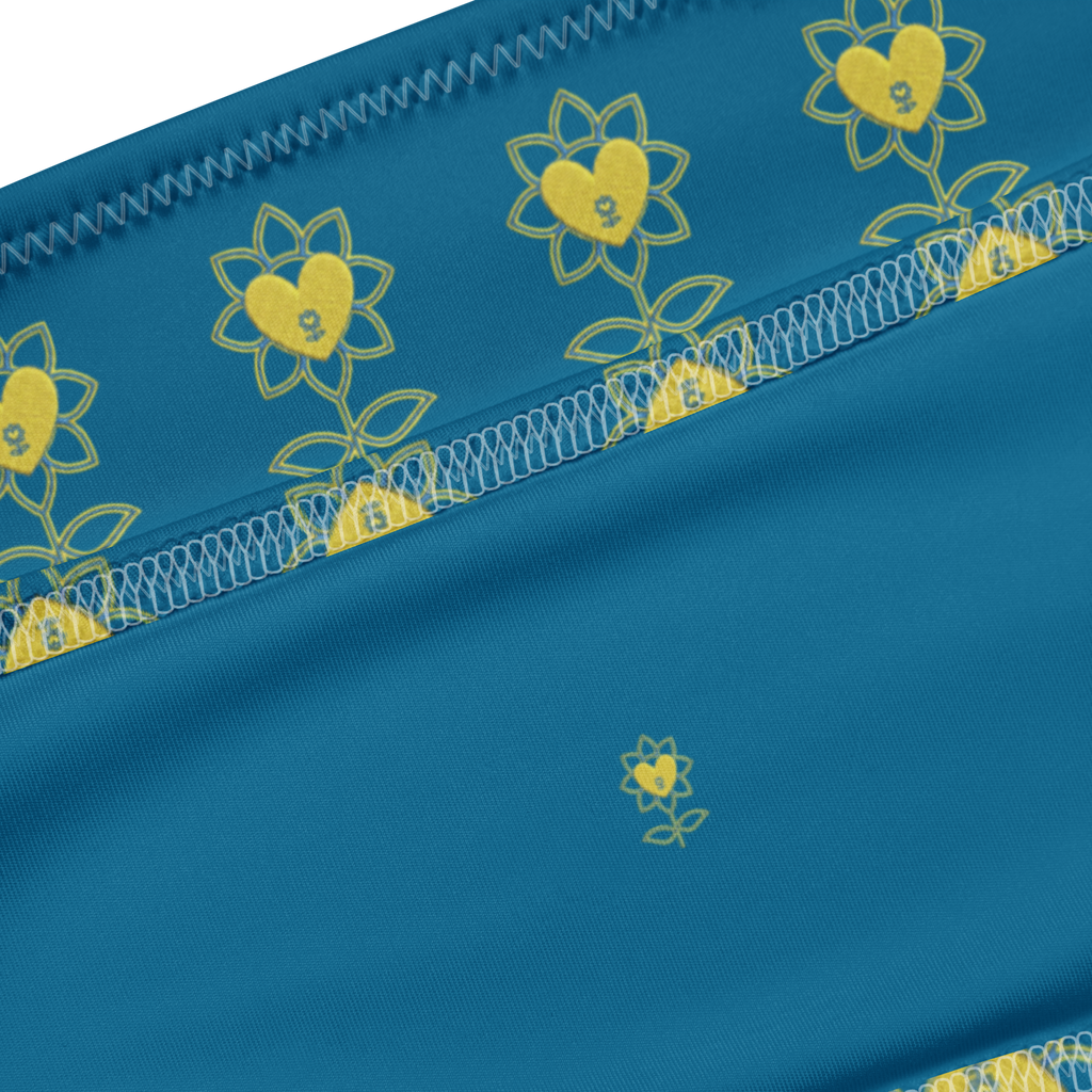 Flower Cerulean Recycled bandeau bikini - Alivwood