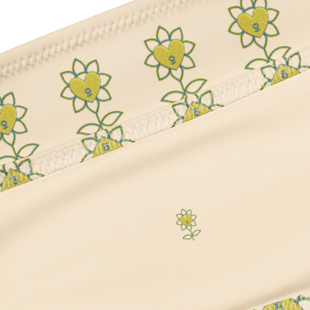 Flower Papaya Whip Recycled bandeau bikini - Alivwood