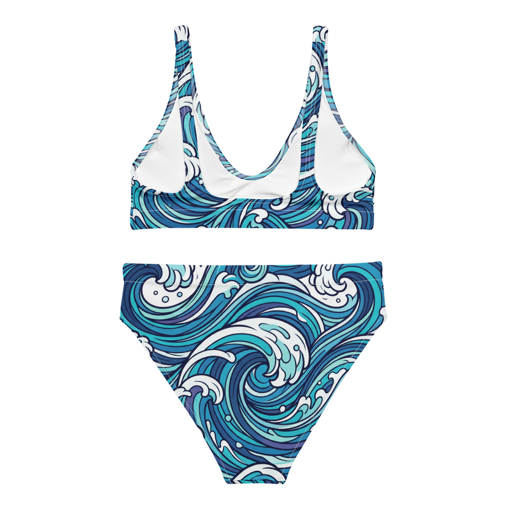 Waves Recycled high-waisted bikini - Alivwood