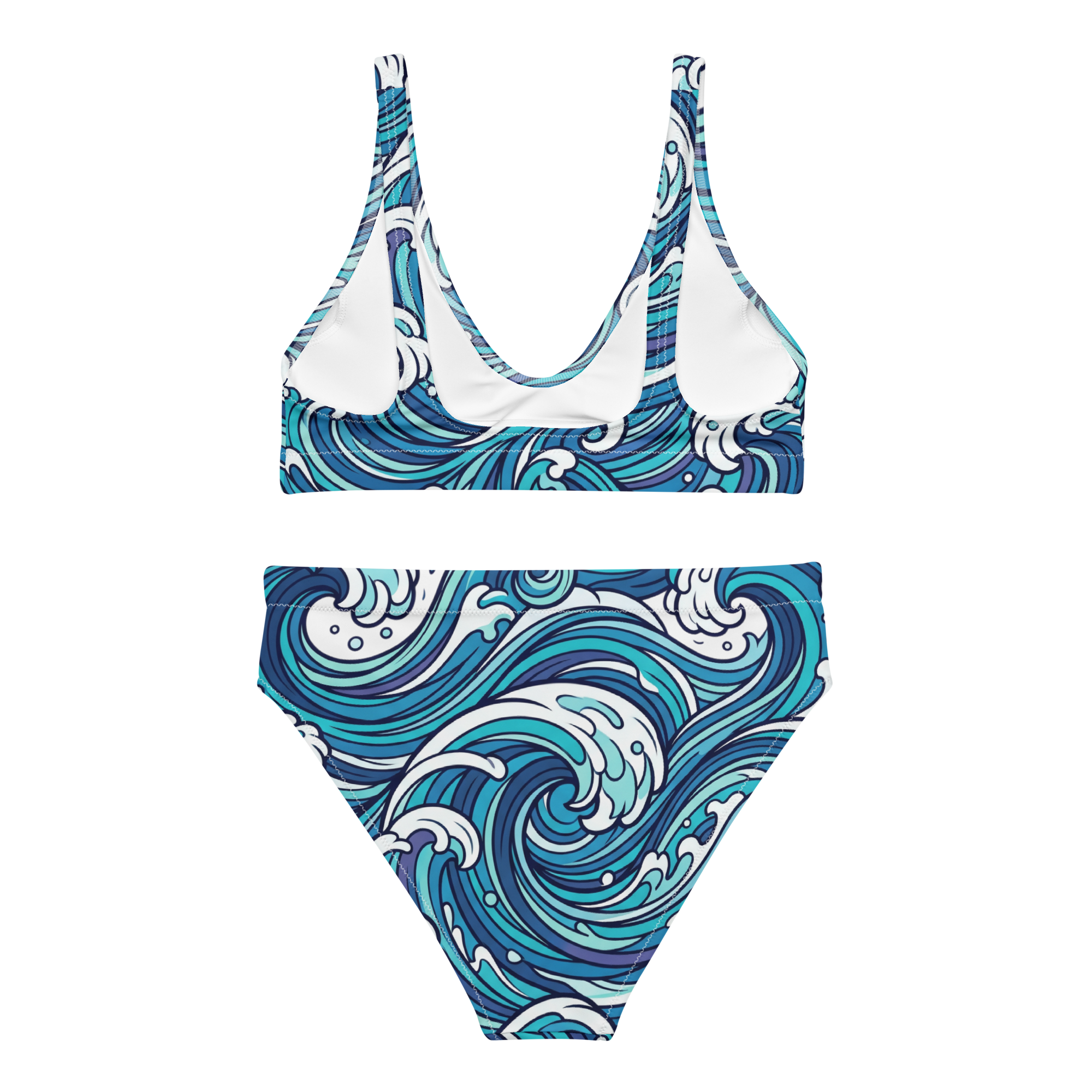 Waves Recycled high-waisted bikini - Alivwood