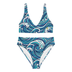 Waves Recycled high-waisted bikini - Alivwood
