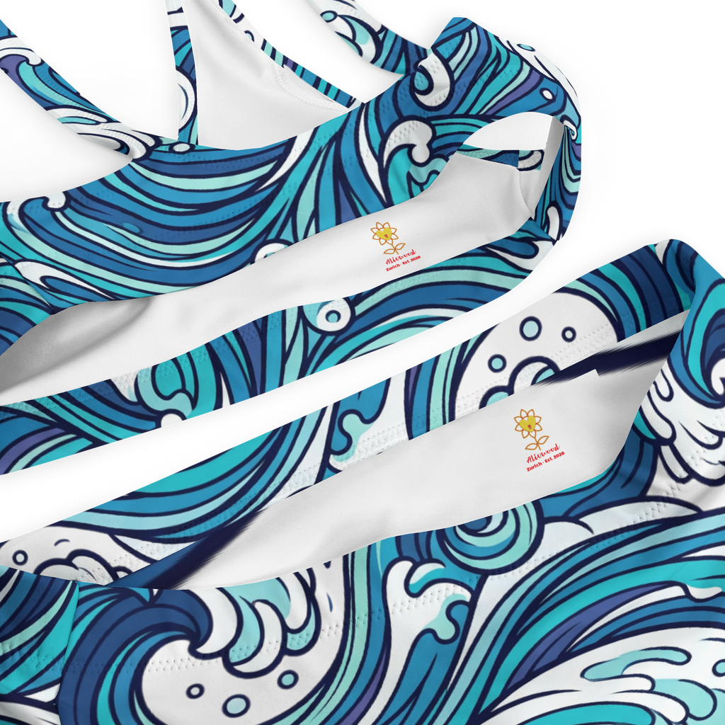 Waves Recycled high-waisted bikini - Alivwood