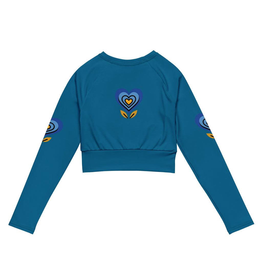 I miss everything Recycled long-sleeve crop top - Alivwood