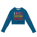 I miss everything Recycled long-sleeve crop top - Alivwood