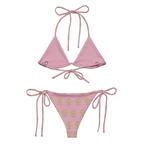 Flower Melanie All-over print recycled string bikini - Alivwood