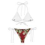 Daisies and Roses All-over print recycled string bikini - Alivwood