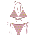 Flower Melanie All-over print recycled string bikini - Alivwood