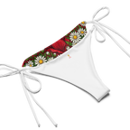 Daisies and Roses All-over print recycled string bikini - Alivwood