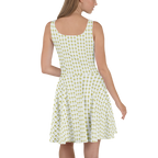 Flower Allover Skater Dress - Alivwood
