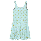 Flower Allover Skater Dress - Alivwood