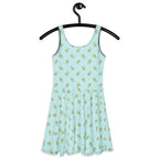 Flower Allover Skater Dress - Alivwood