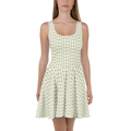 Flower Allover Skater Dress - Alivwood