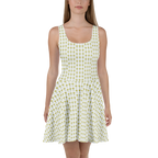 Flower Allover Skater Dress - Alivwood
