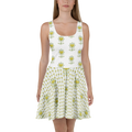 Flower Allover Skater Dress - Alivwood