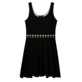 FlowerBottom Black Skater Dress - Alivwood
