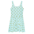Flower Allover Skater Dress - Alivwood