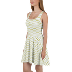 Flower Allover Skater Dress - Alivwood