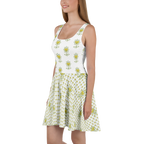 Flower Allover Skater Dress - Alivwood