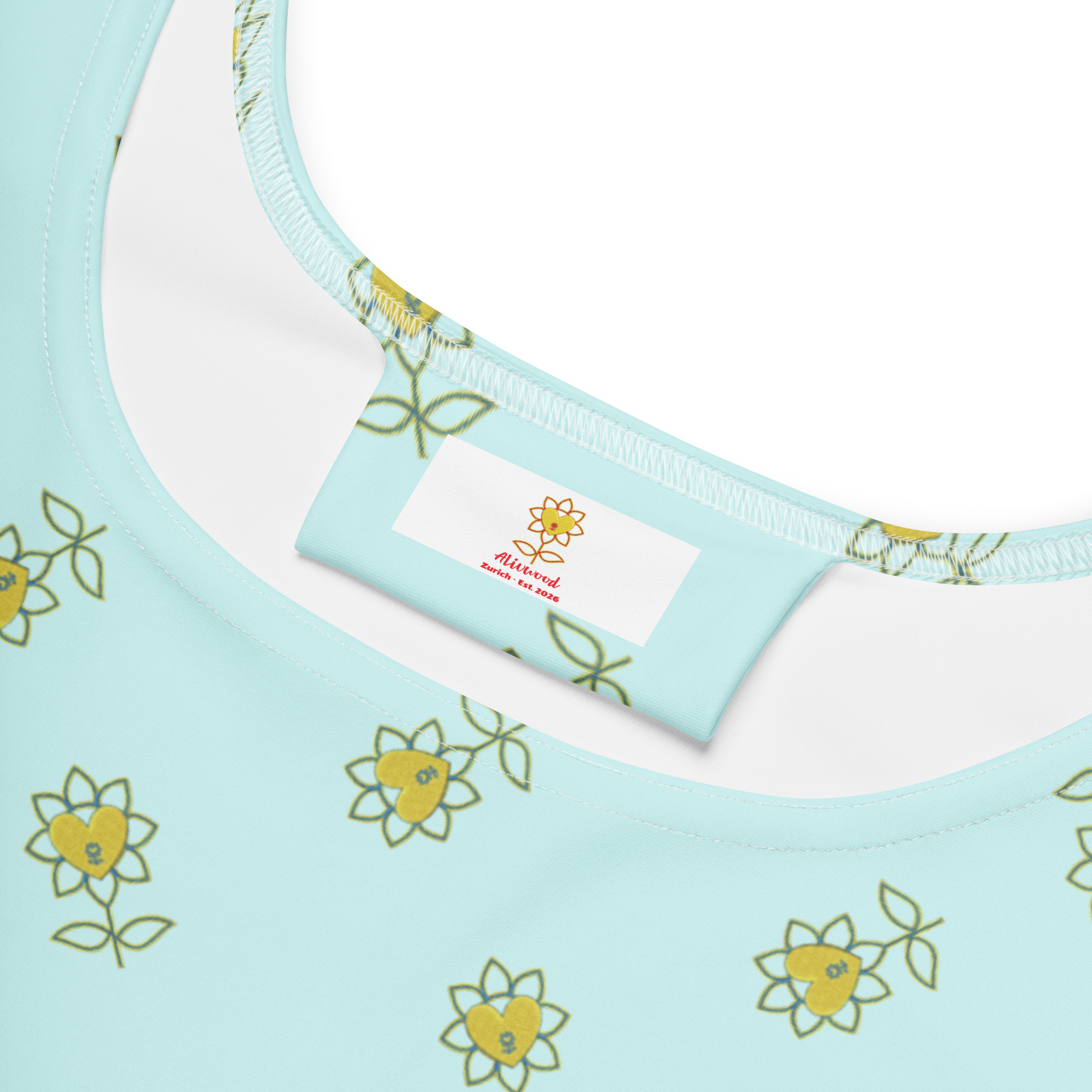 Flower Allover Skater Dress - Alivwood