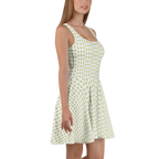 Flower Allover Skater Dress - Alivwood