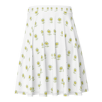 Flower Logo white Skater Skirt - Alivwood