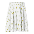 Flower Logo white Skater Skirt - Alivwood