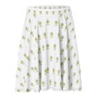 Flower Logo white Skater Skirt - Alivwood