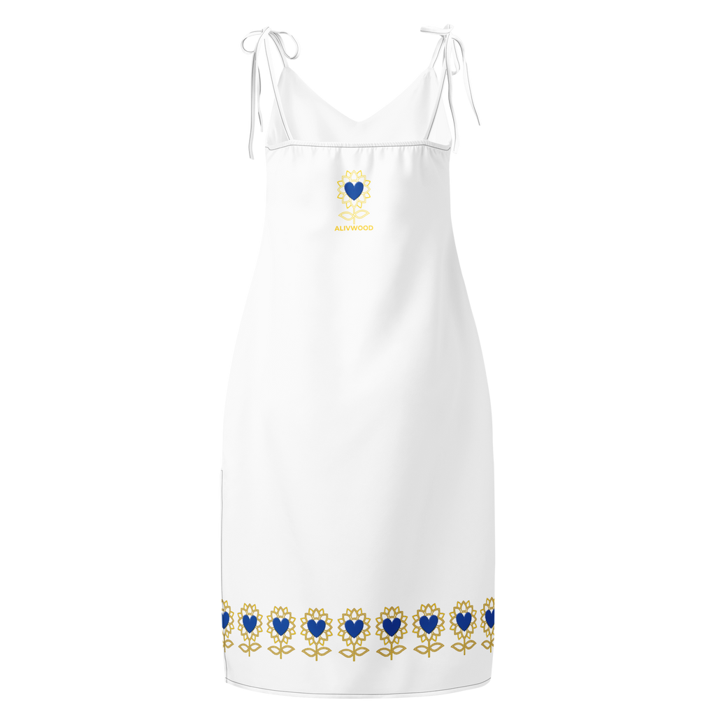 Alivwood Logo Tie-strap midi dress - Alivwood