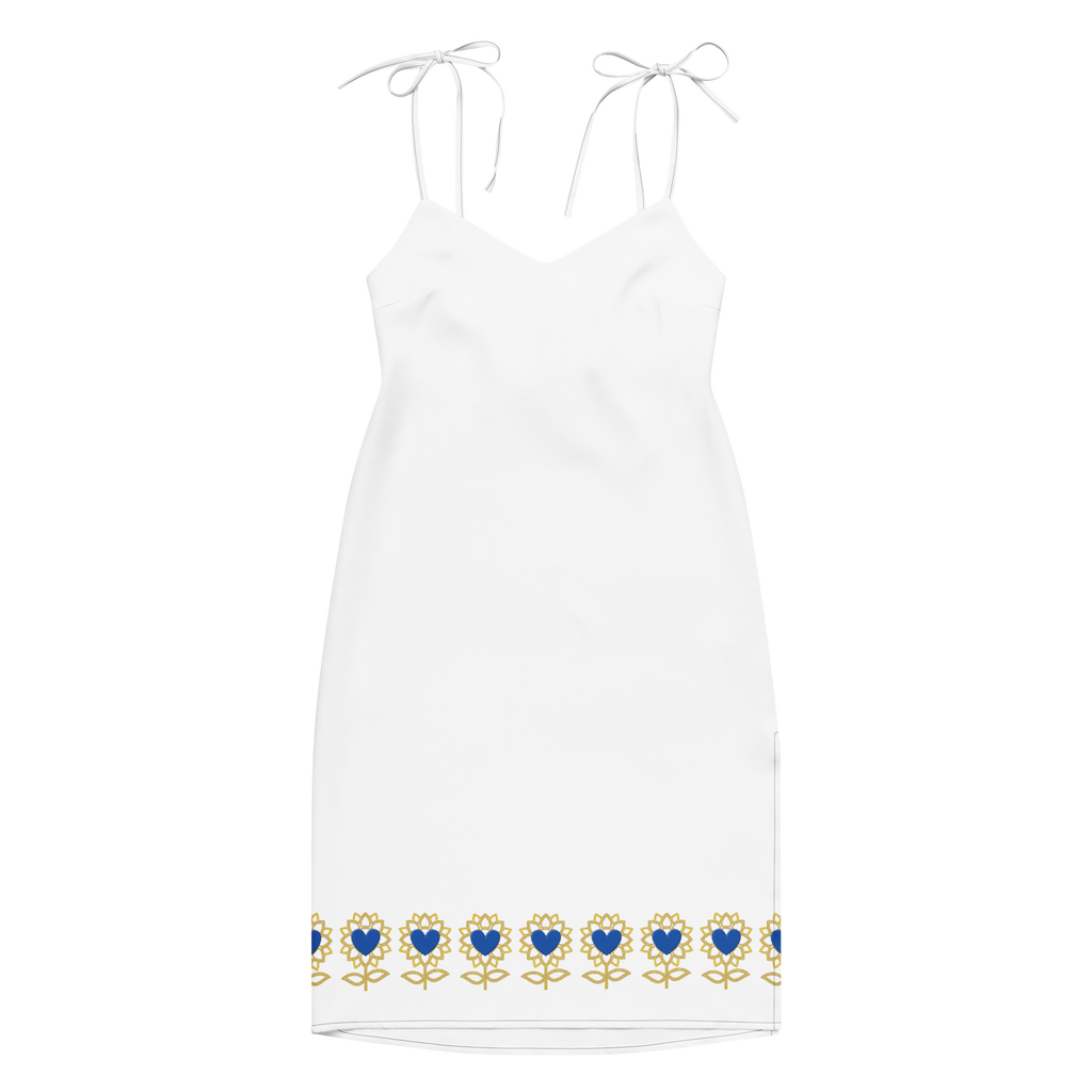 Alivwood Logo Tie-strap midi dress - Alivwood