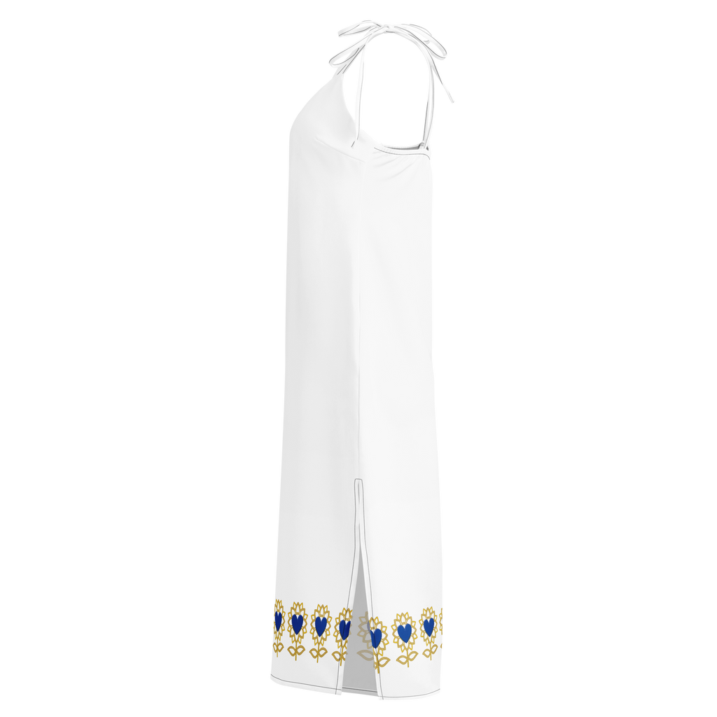 Alivwood Logo Tie-strap midi dress - Alivwood