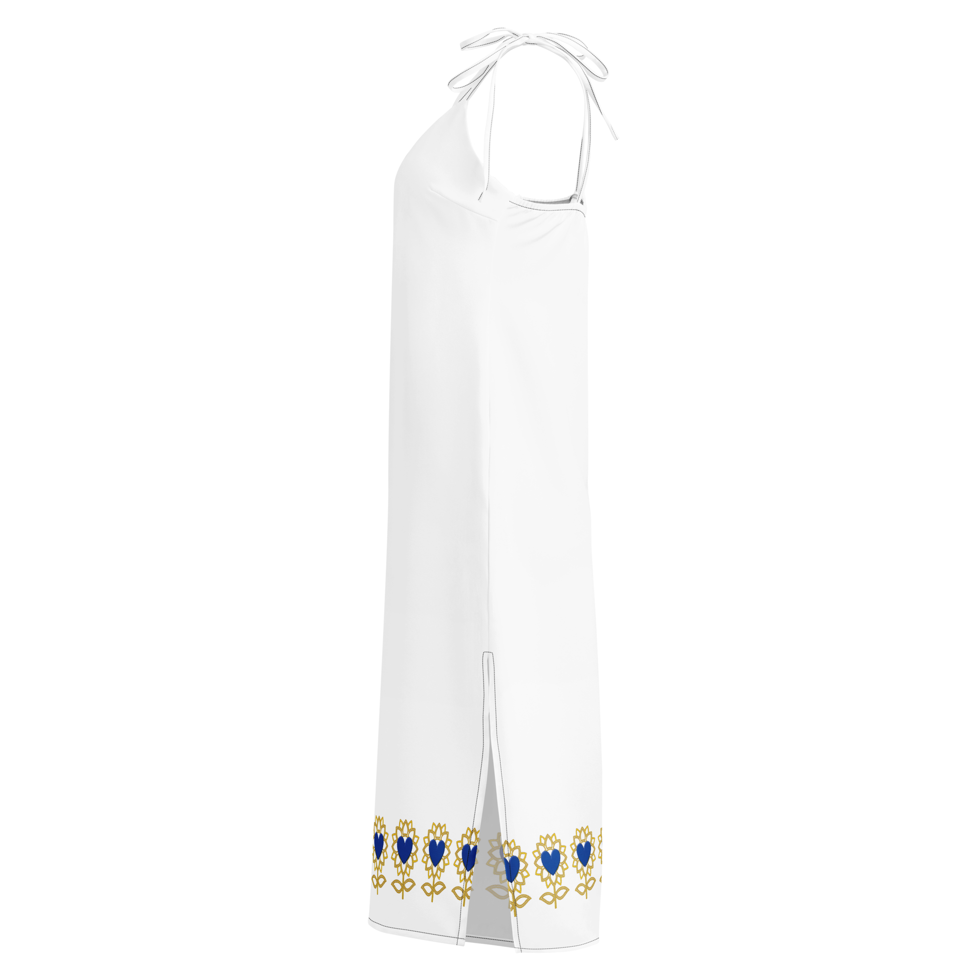 Alivwood Logo Tie-strap midi dress - Alivwood