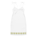 FlowerBottom White Tie-strap midi dress - Alivwood
