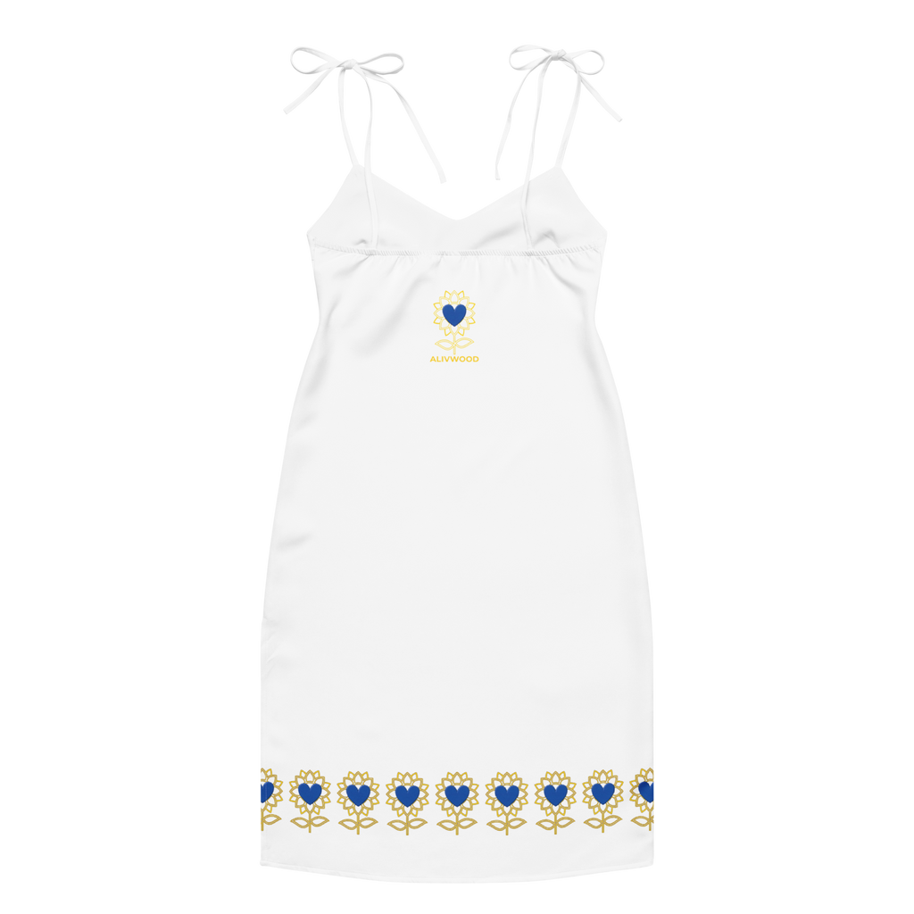 Alivwood Logo Tie-strap midi dress - Alivwood