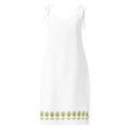 FlowerBottom White Tie-strap midi dress - Alivwood