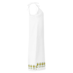 FlowerBottom White Tie-strap midi dress - Alivwood