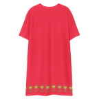 FlowerBottom Red T-shirt dress - Alivwood