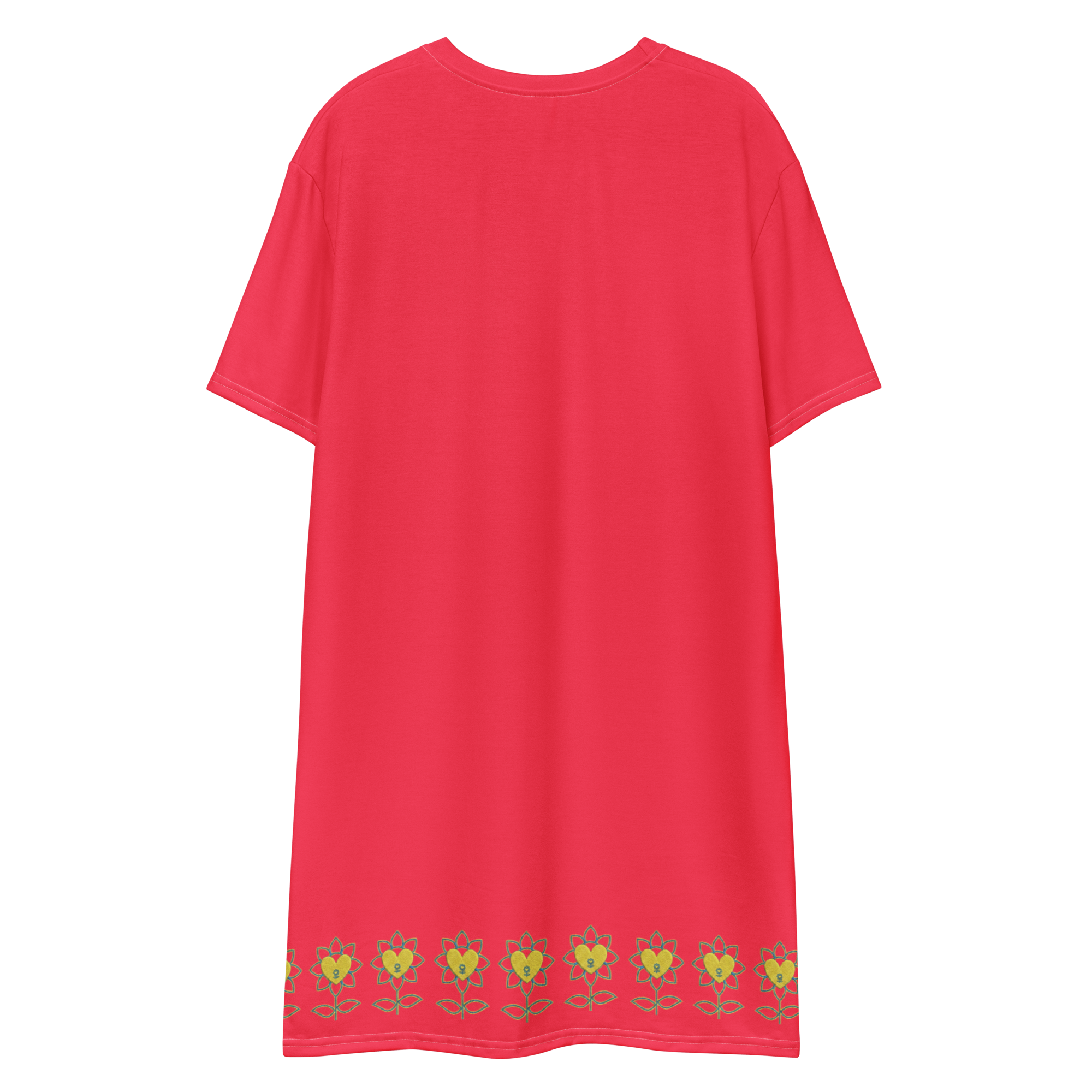 FlowerBottom Red T-shirt dress - Alivwood