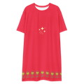 FlowerBottom Red T-shirt dress - Alivwood