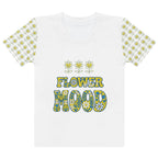 FlowerMood Women’s cotton crew neck t-shirt - Alivwood
