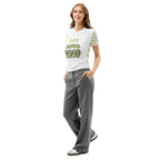 FlowerMood Women’s cotton crew neck t-shirt - Alivwood
