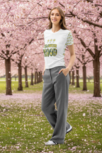 FlowerMood Women’s cotton crew neck t-shirt - Alivwood
