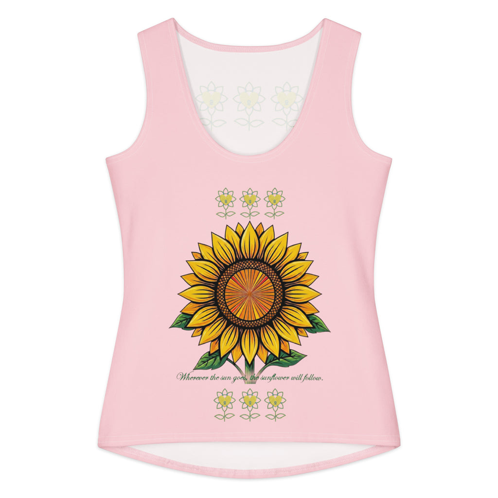 Sunflower Women's cotton tank top - Alivwood