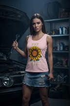 Sunflower Women's cotton tank top - Alivwood